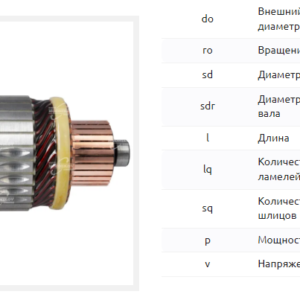 Якорь стартера/ARS0001 = 137948 MFG