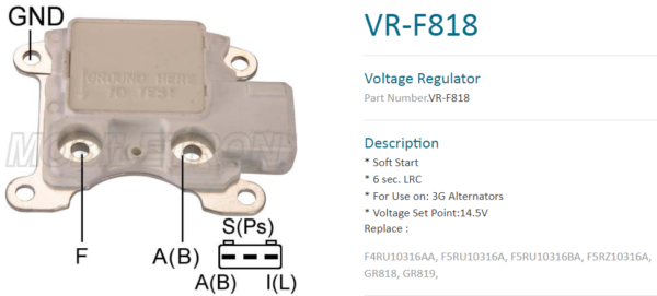 Регулятор напряжения/VRF818 = 138185 MOBILETRON