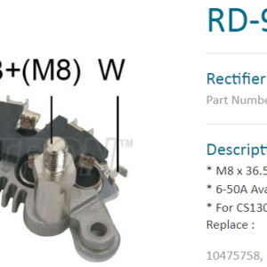 Выпрямитель генератора/RD-97A = 135337 MOBILETRON