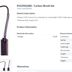 Щетки генератора/BX2042 =  CARGO