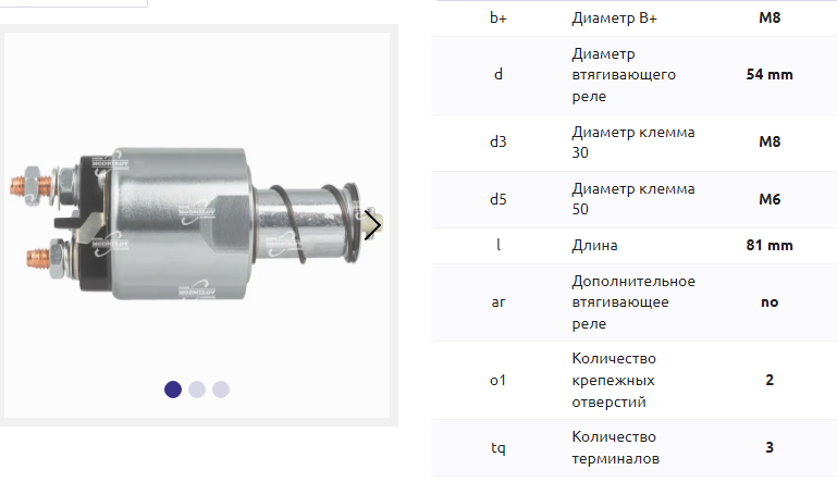 Втягивающее реле/SLS0043 = 139476 MFG