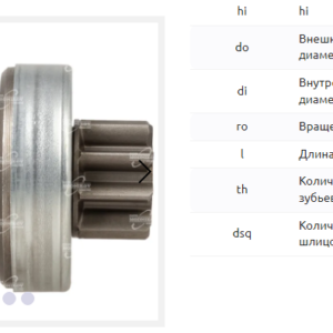 Привод стартера/DRS0051 = 131104 MFG