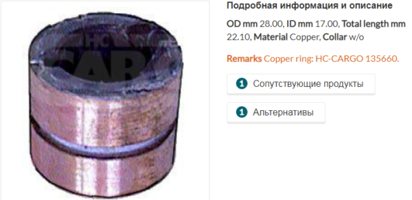 Коллектор генератора/133402 =  CARGO