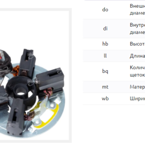 Щеточный узел стартера/BHS0018 = 235745 MFG