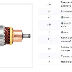 Якорь стартера/ARS0027 = 135387 MFG